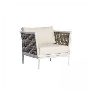 Casablanca 1-seater sofa（dia.12mm silver round rope）