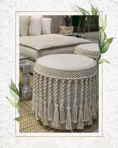 Makramia pouf