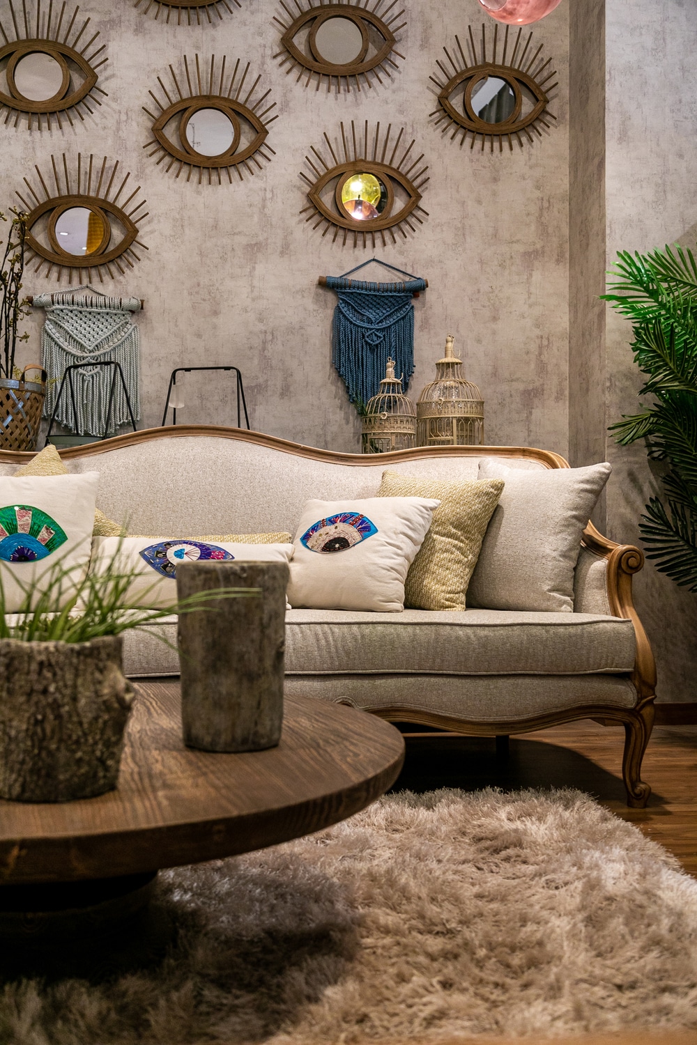 Vintage mirror 110 coffee table
