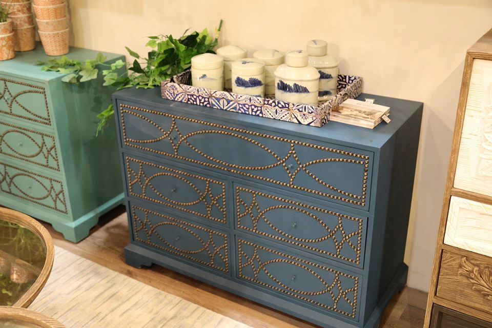 Blue pattern Drawers chest