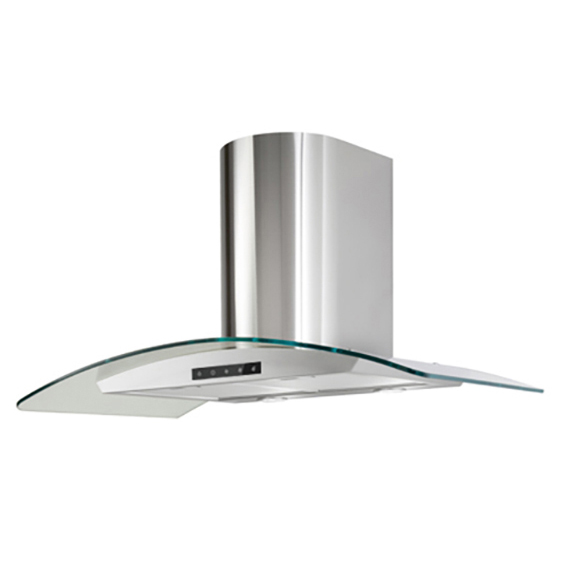 Elba T shape hood with curved glass Gray