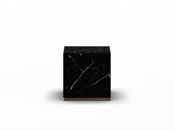 CU.BE Side Table - Black Marble