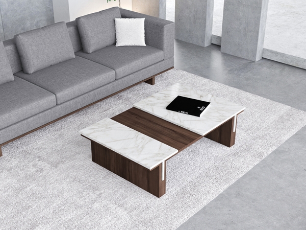 T. Coffee Table - White Marble