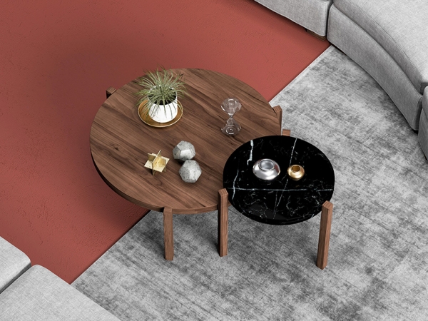 CI.RC Coffee Table - Walnut Wood