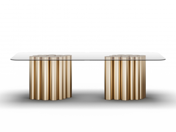 FR.ST Brass Dining Table - Glass
