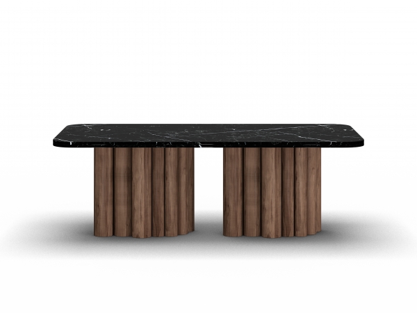 FR.ST Wood Dining Table - Black Marble