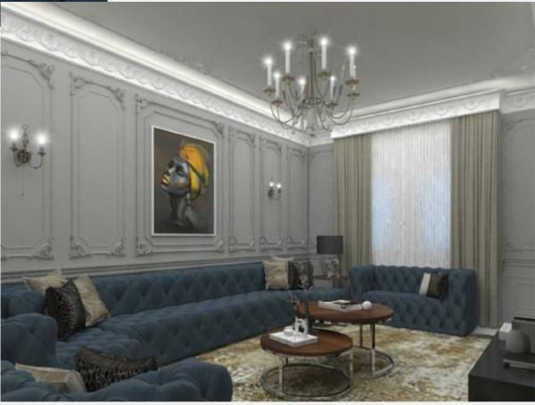 neoclassic living room