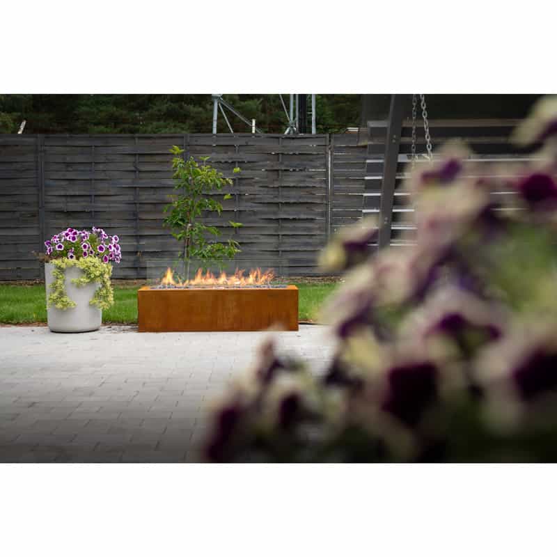 Planika Valentino – Galio Corten Manual Outdoor Gas Fireplace
