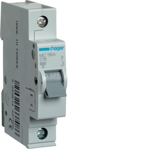 MCB, 1 Pole, 16 A, 10 KA