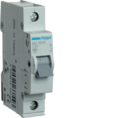 MCB, 1 Pole, 20 A, 10 KA