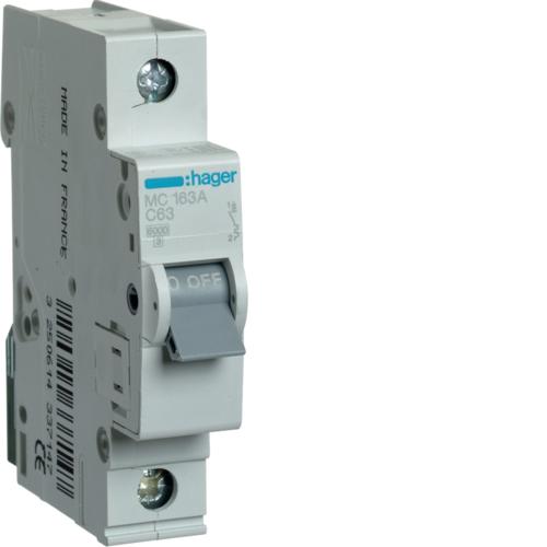 MCB, 1 Pole, 63 A, 10 KA