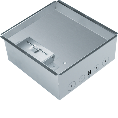 Complete underfloor junction box package, stainless steel