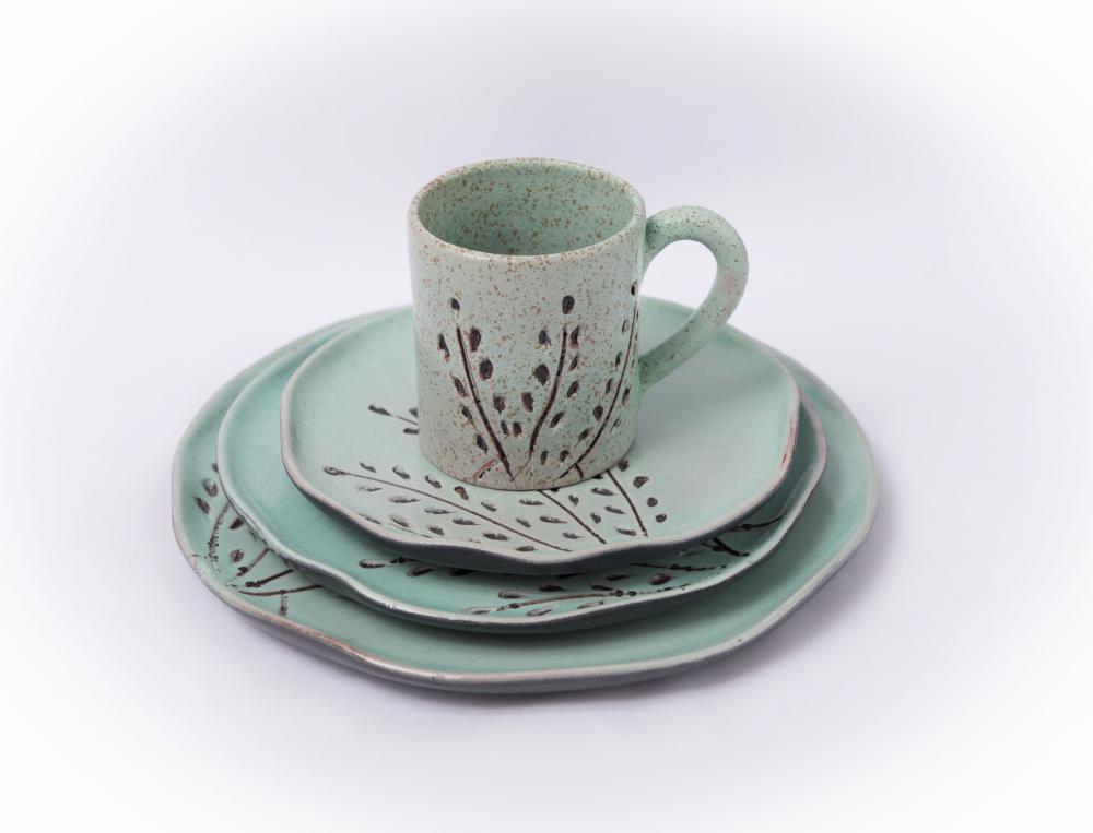 Falling Leaves Dinner set Mint