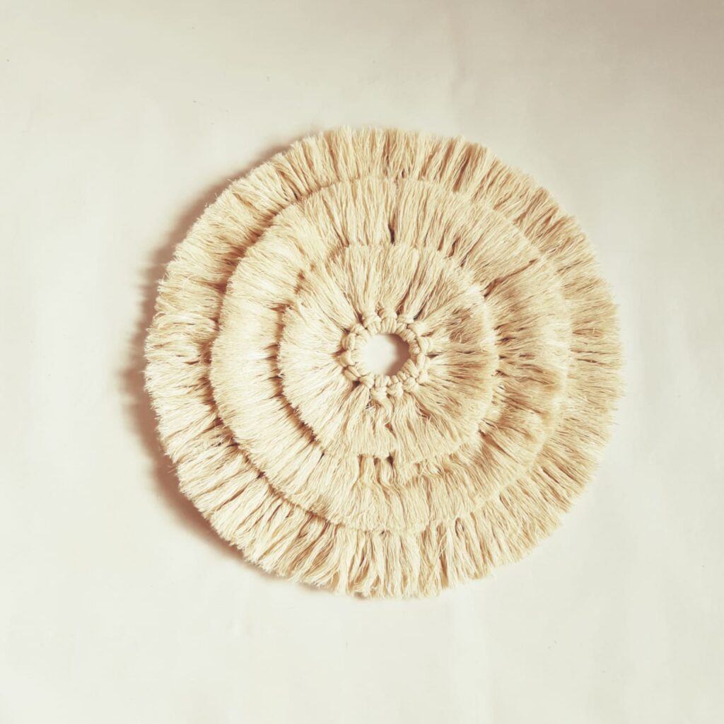 Handmade Boho Cotton  Wall Hanging Sun