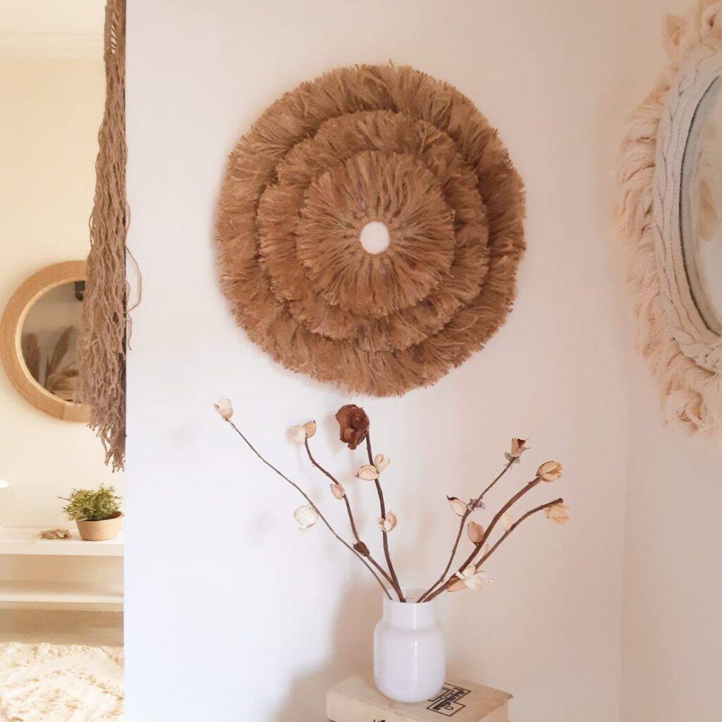 Handmade Boho Jute Wall Hanging Sun