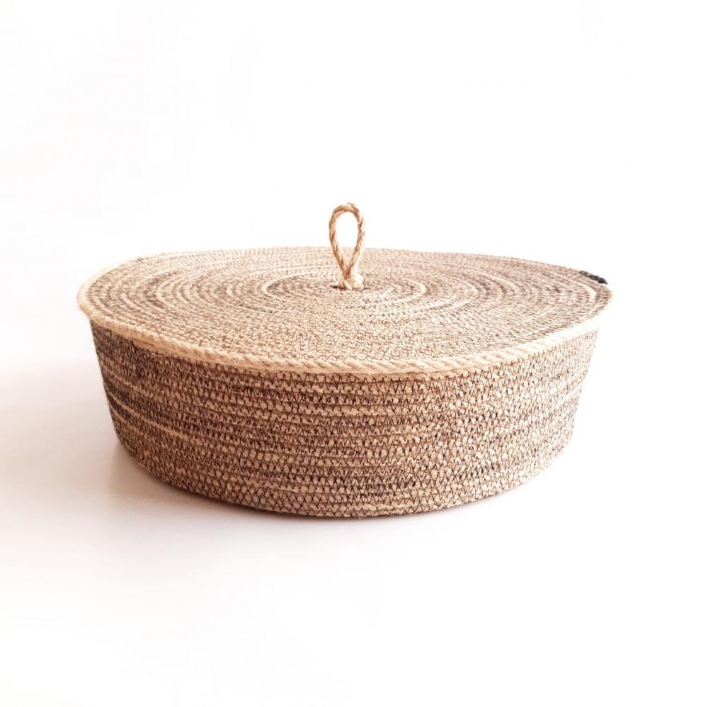 Woven Jute tray With Lid