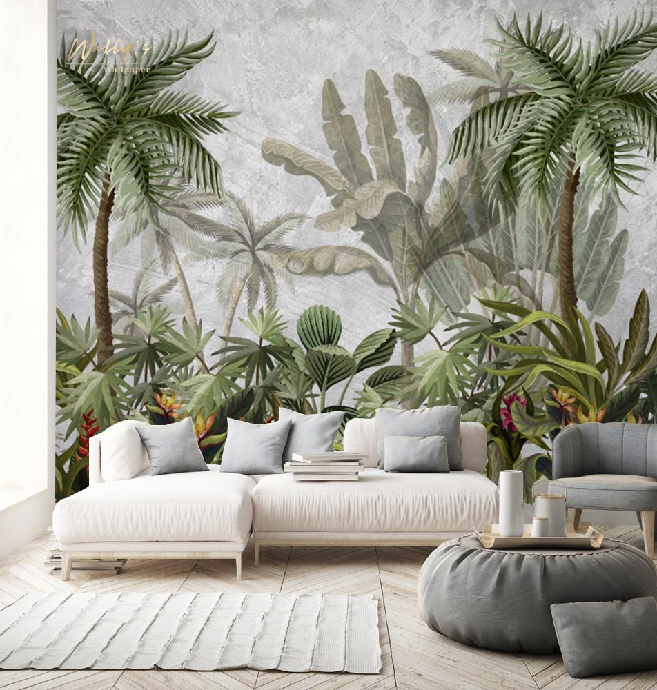 Tropical Garden (Dark grey)