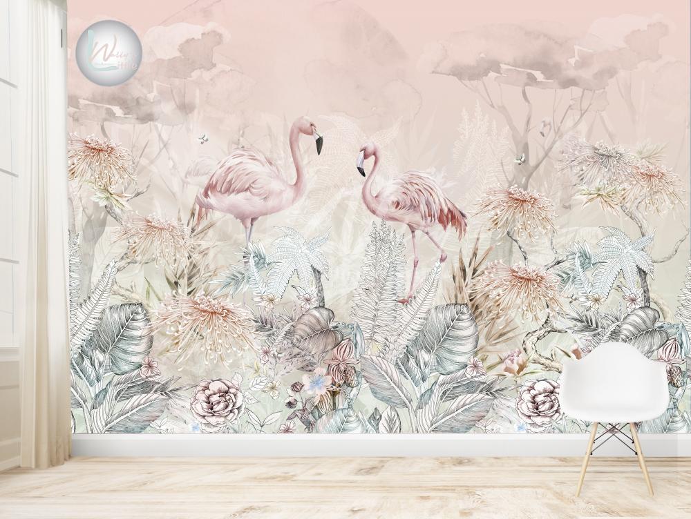 Flamingos Paradise (Blush Pink)