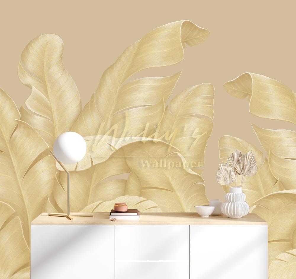 Blush Bold Leaves (Light Gold)