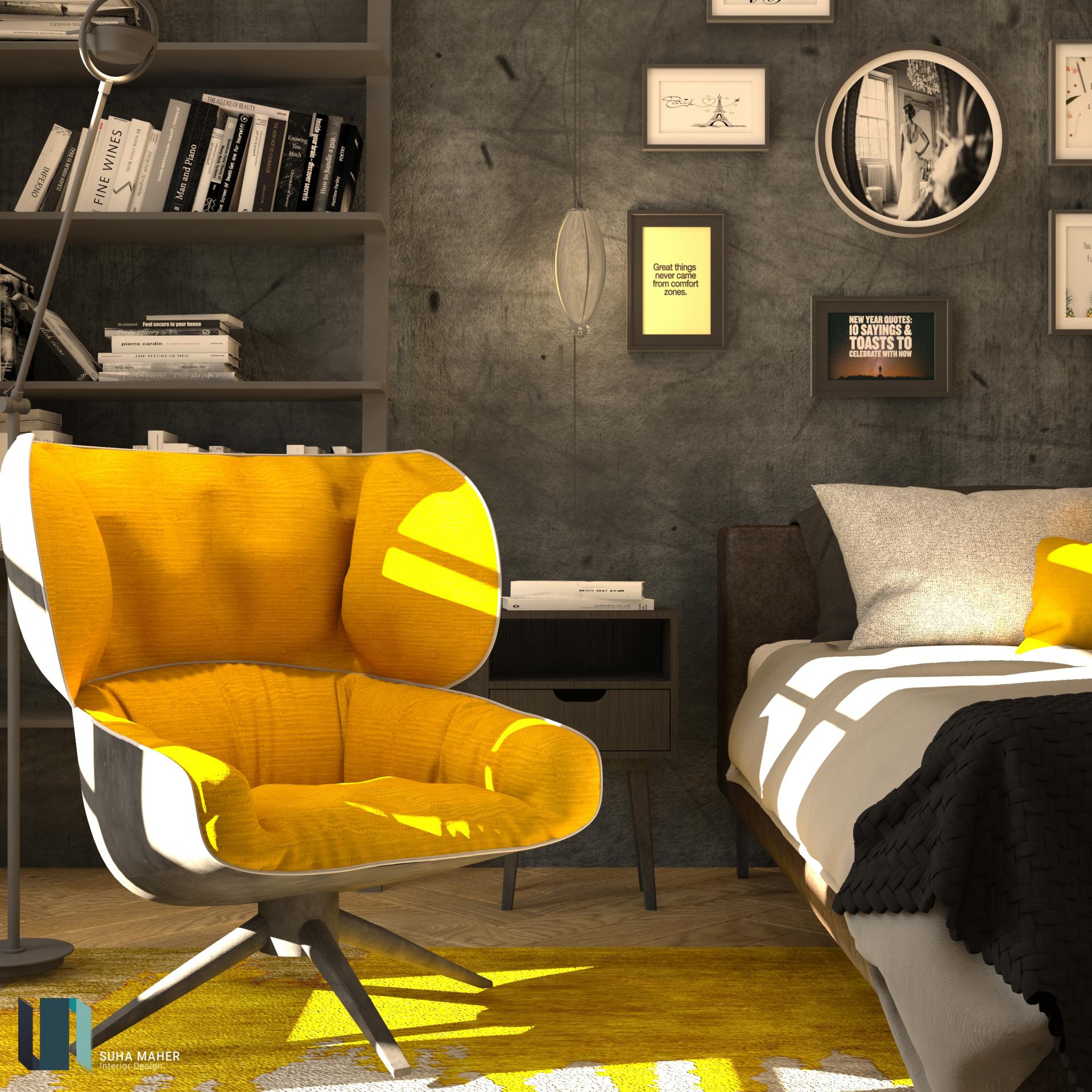 yellow touch bedroom