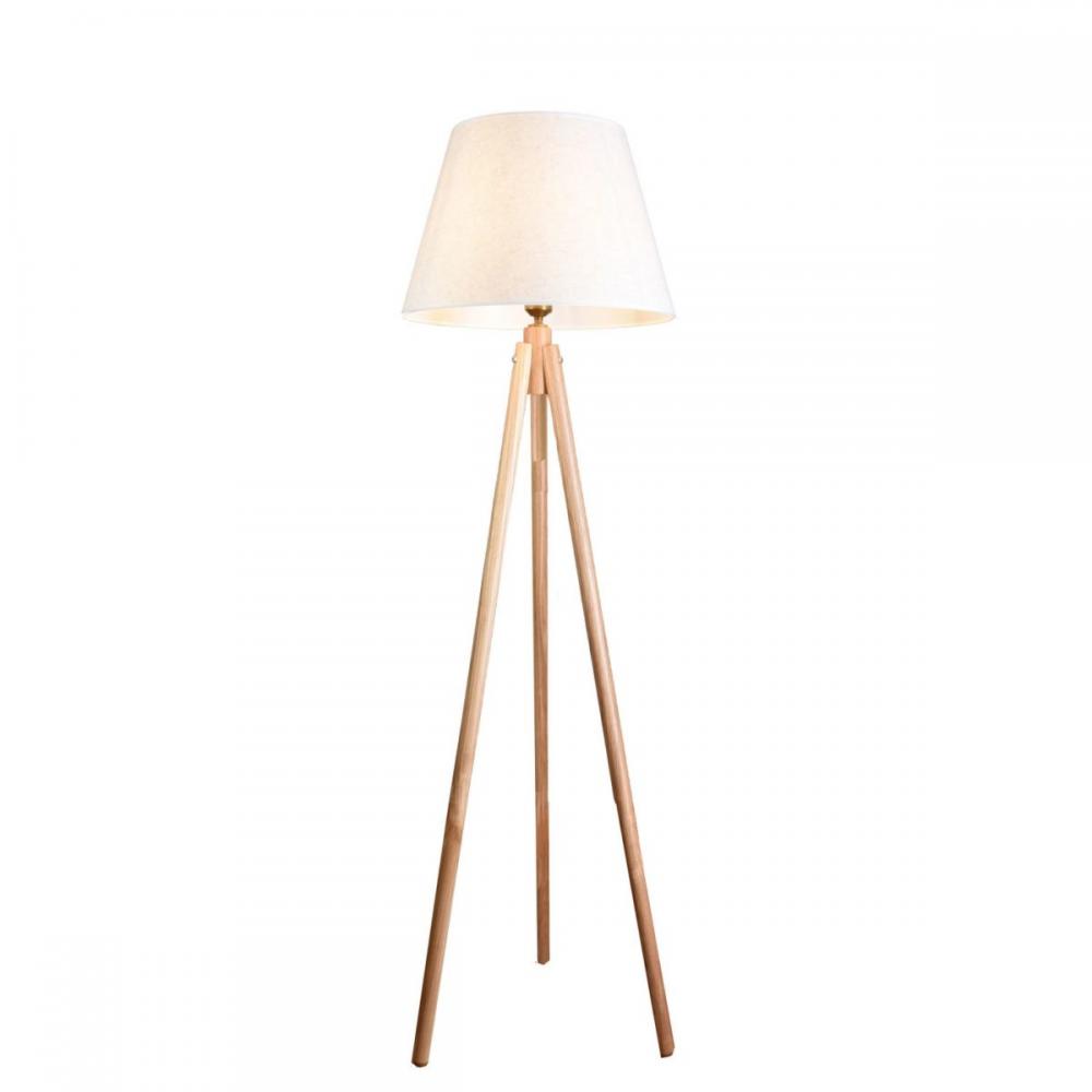 Stika 1 Light Wood Brown Floor Lamp