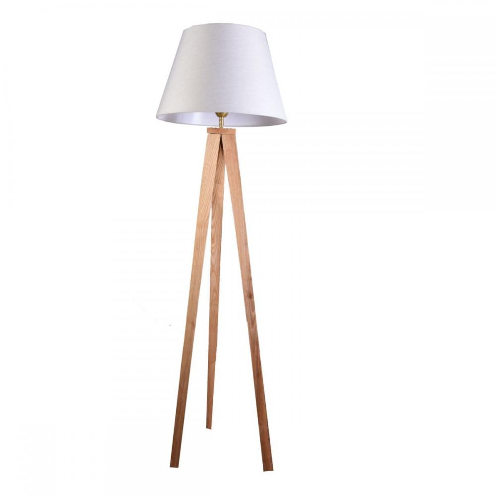 Stika 1 Light Wood Brown Floor Lamp