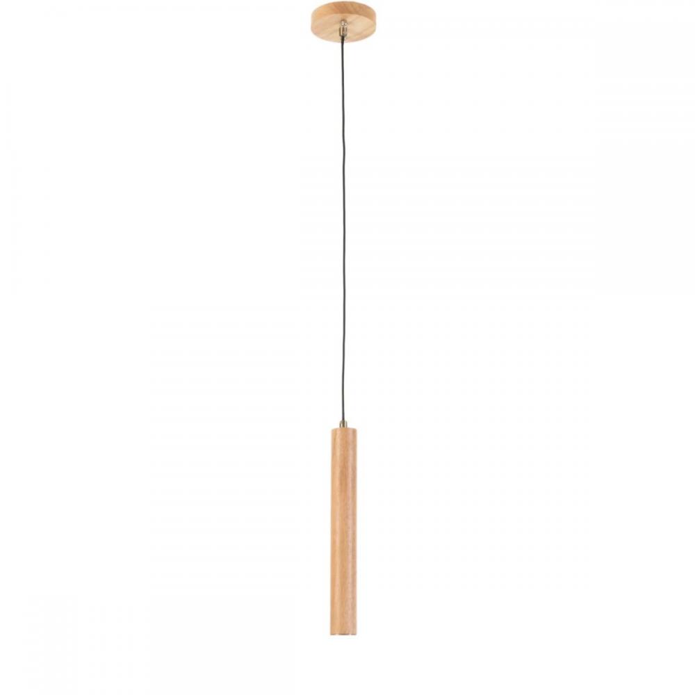 Cylinder 1 Light 30 cm Wood Brown Pendant