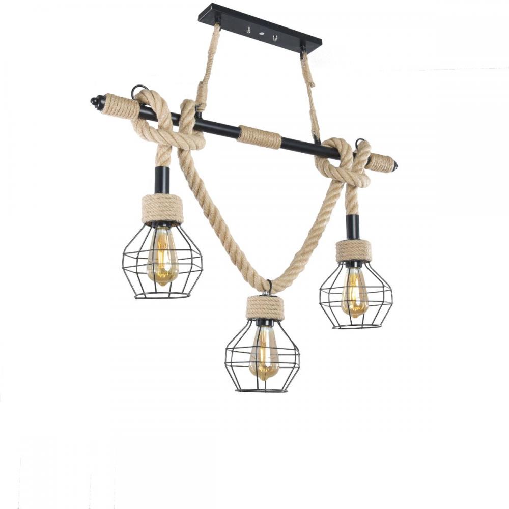 Shotta 3 Lights Black Pendant