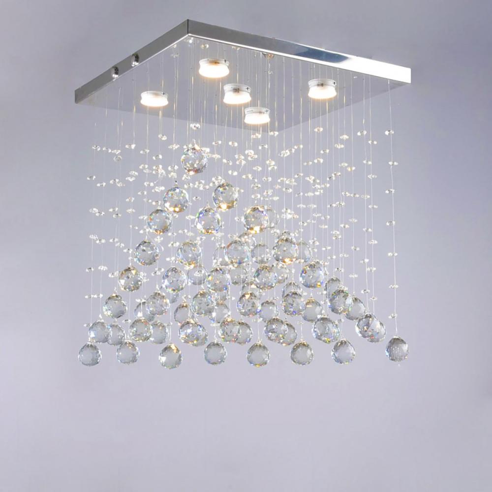 Twix 5 Lights Chrome Chandelier