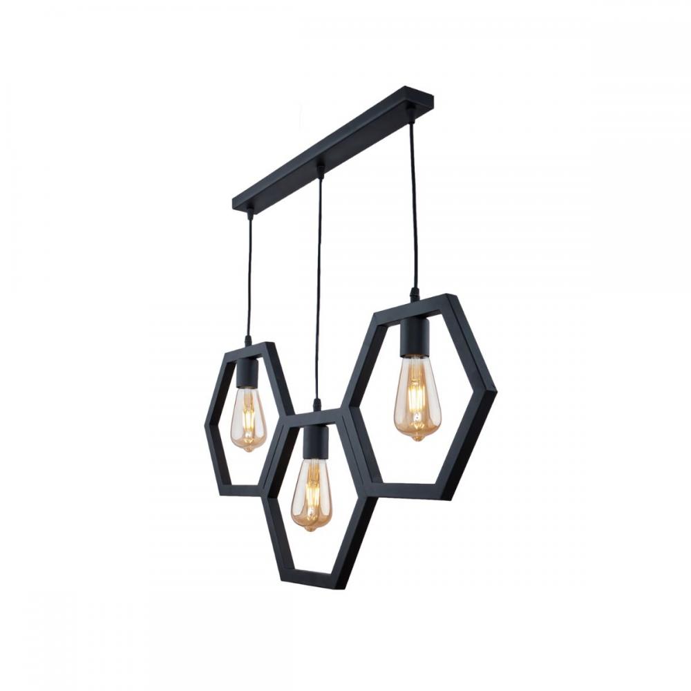 Eliana 3 Lights Black Pendant