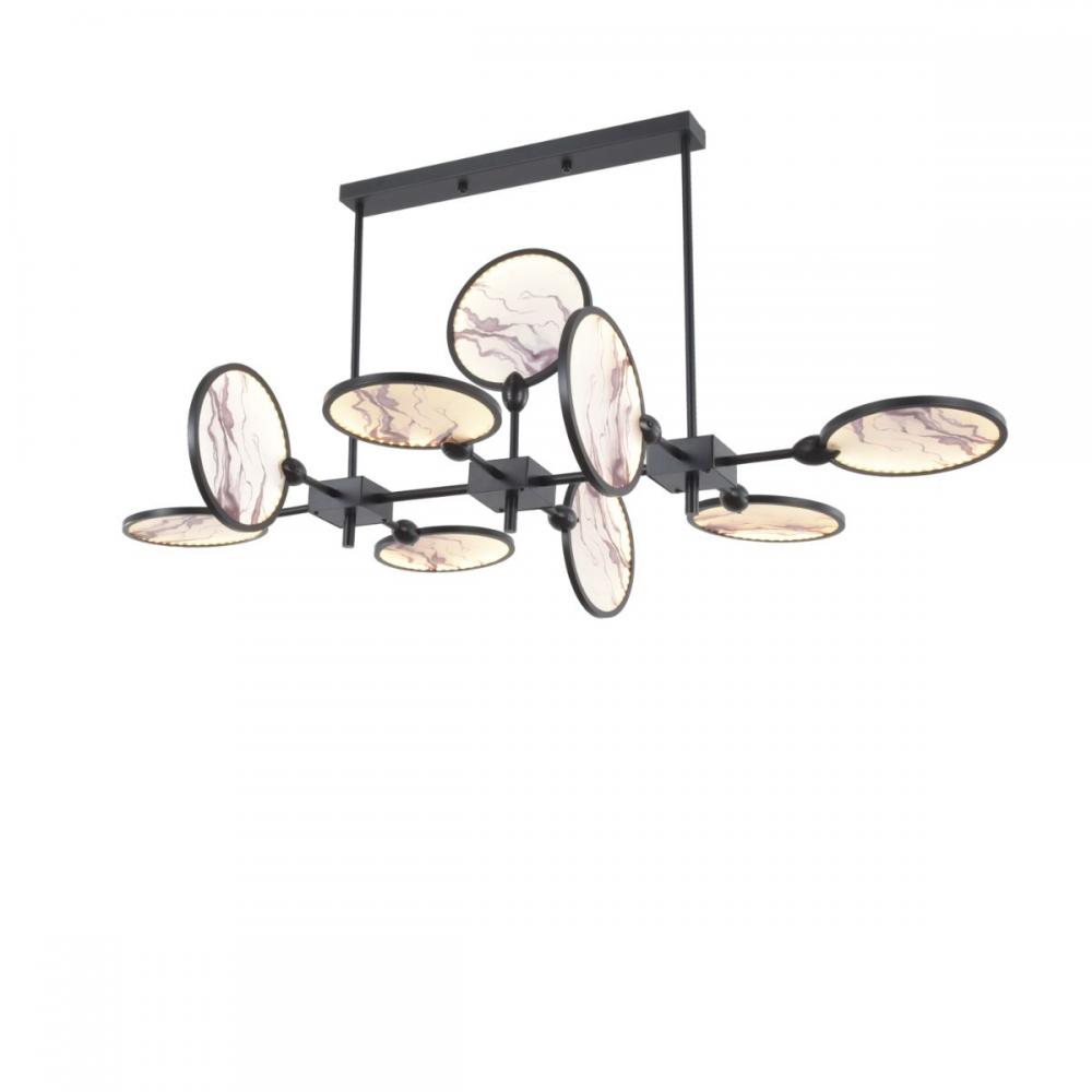 Siva 9 Lights Black Chandelier