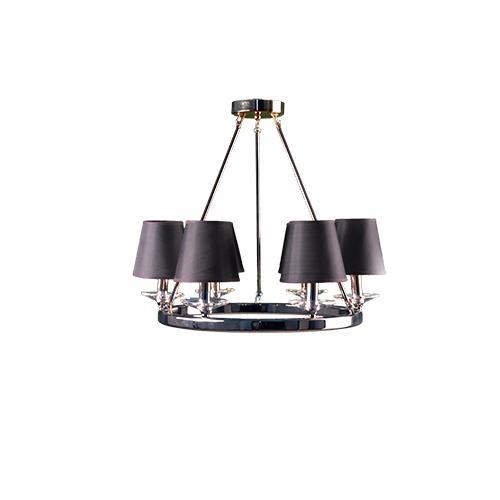 Silver Ceiling Lamp 6 Bulb - Tiara by Asfour