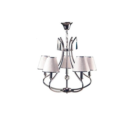 Silver Ceiling Lamp 5 Bulb - Tiara by Asfour