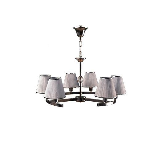 Silver Ceiling Lamp 6 Bulb - Tiara by Asfour