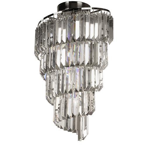 Silver Ceiling Lamp 8 Bulb- Tiara by Asfour