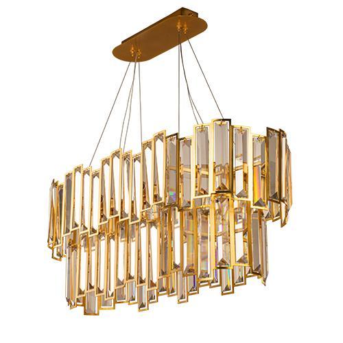 Gold Ceiling Lamp 8 Bulb- Tiara by Asfour