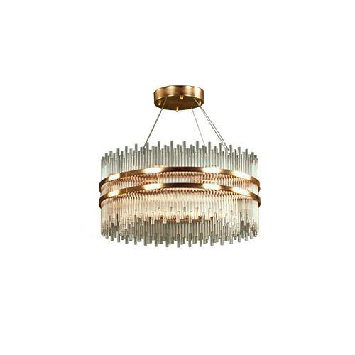 Gold Ceiling Lamp 8 Bulb - Tiara by Asfour