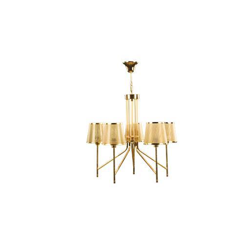 Gold Chandelier 5 Bulb - Tiara by Asfour