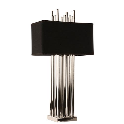 Table Lamp black & silver - Tiara by Asfour