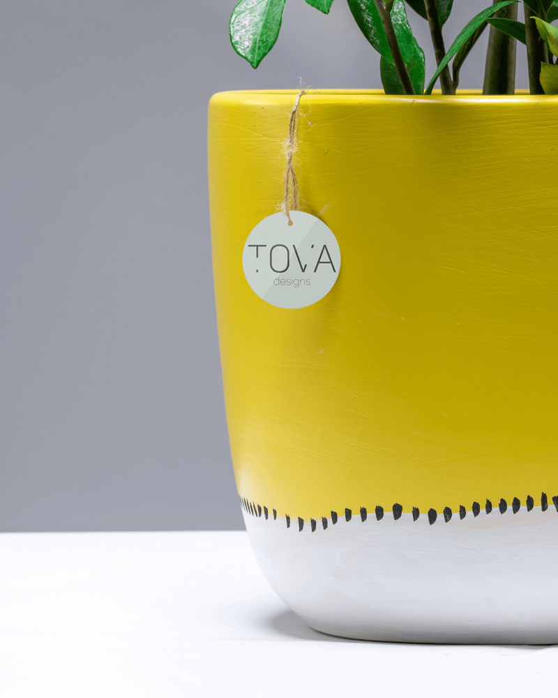 Doodle Yellow TOVA Pot