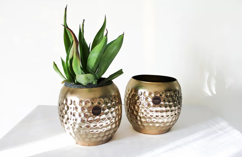 mini faux copper pots