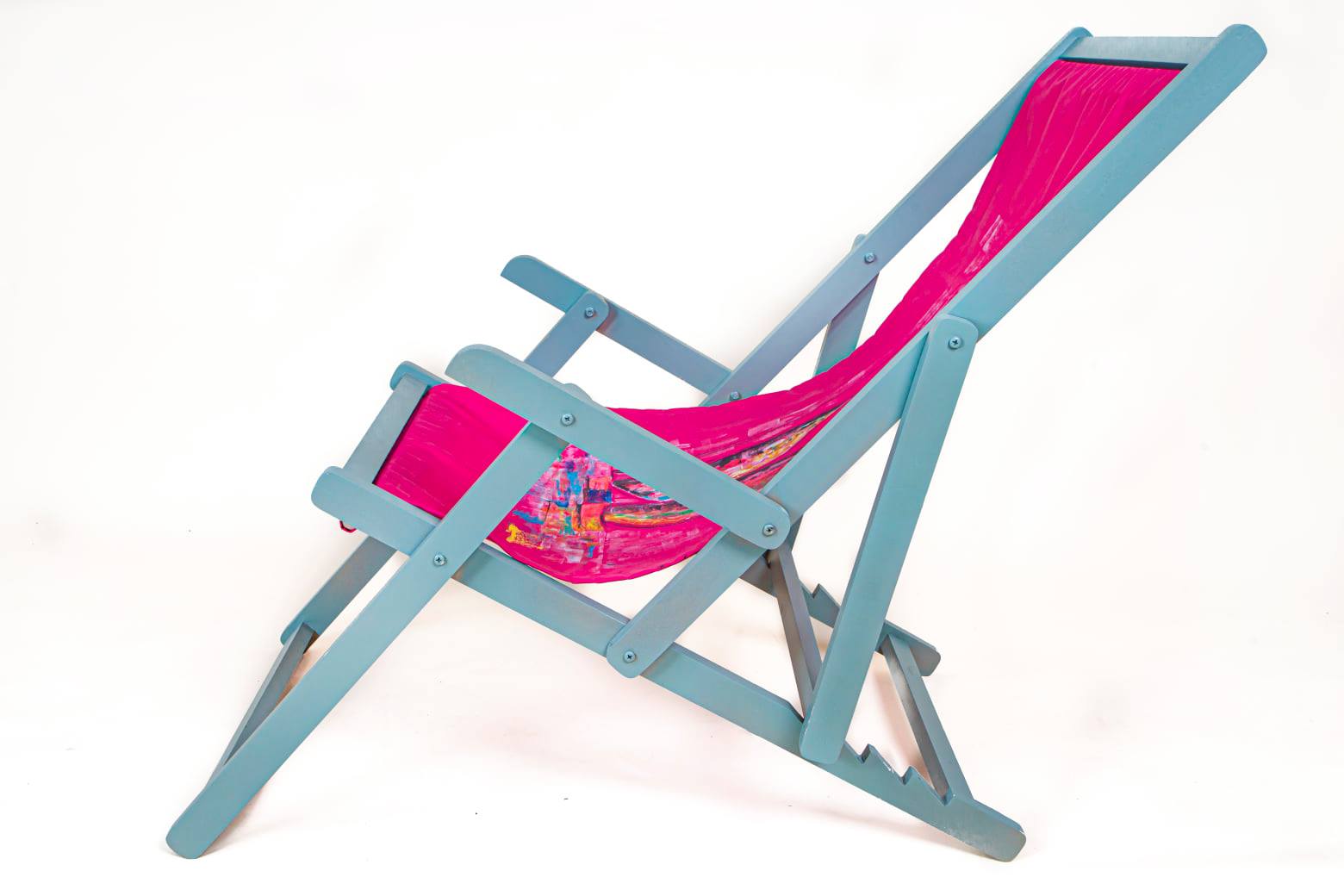 Beach / pool . Hand painted chair