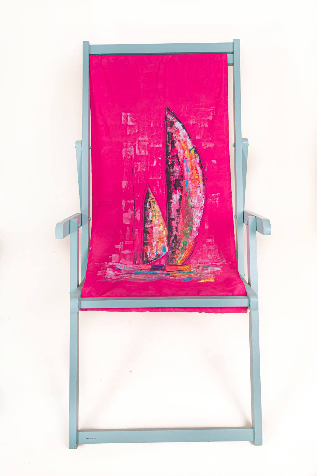Beach / pool . Hand painted chair