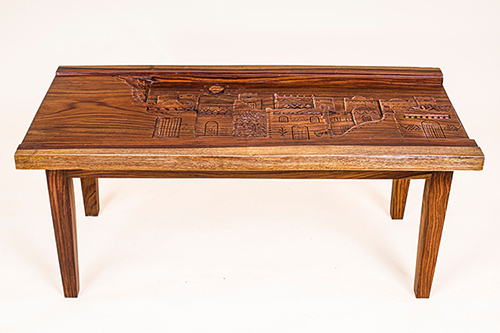 hand carved Nubian table