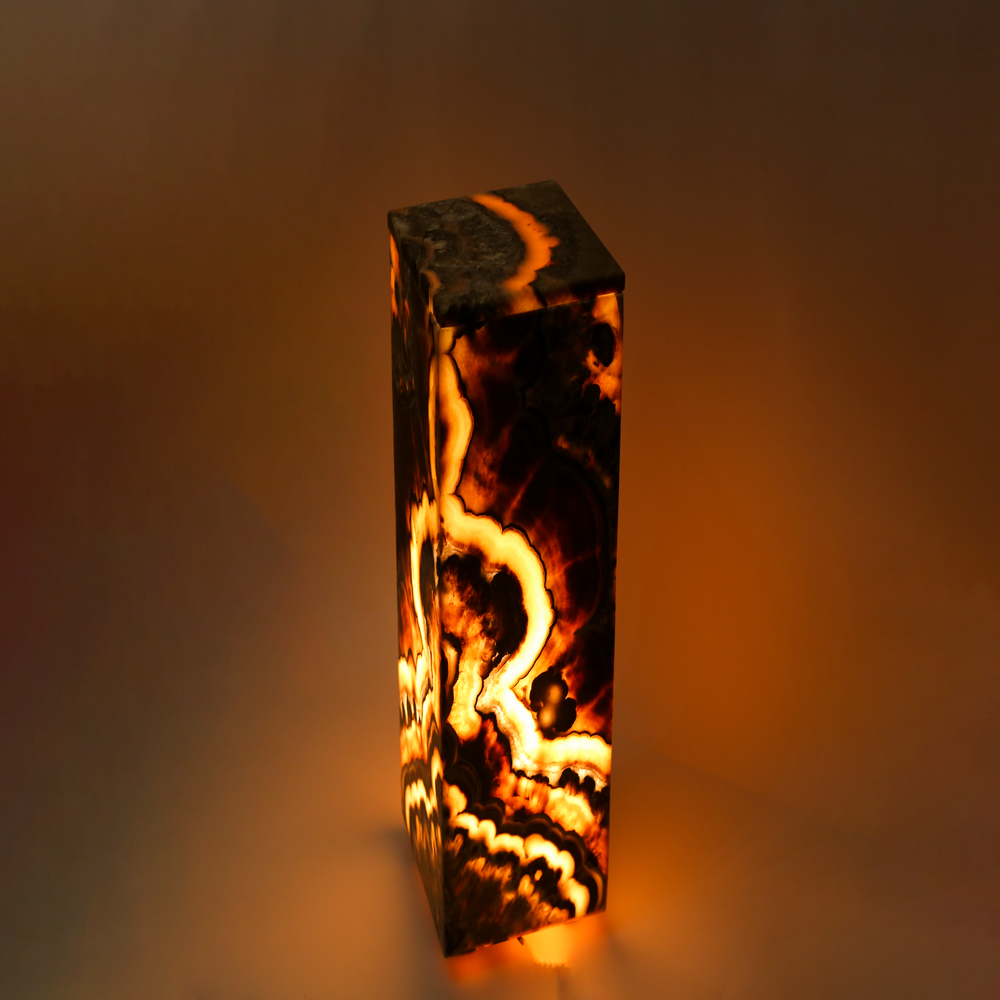 Egyption Dark Onyx Lamp with removable cover