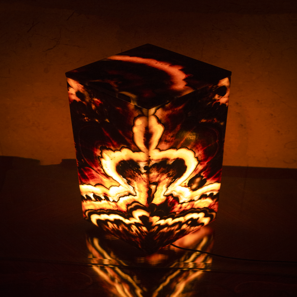 Egyption Dark Onyx Lamp with removable cover