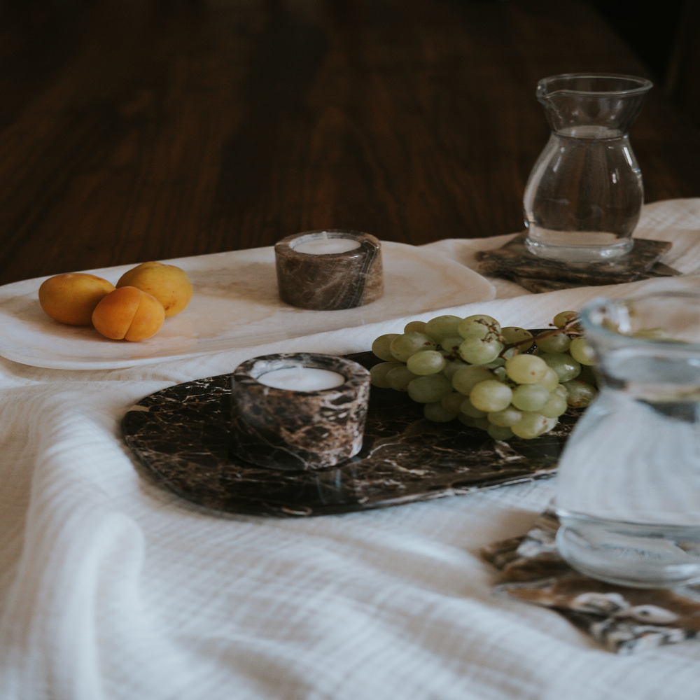 NATURAL MARBLE PLATTER - Alabaster