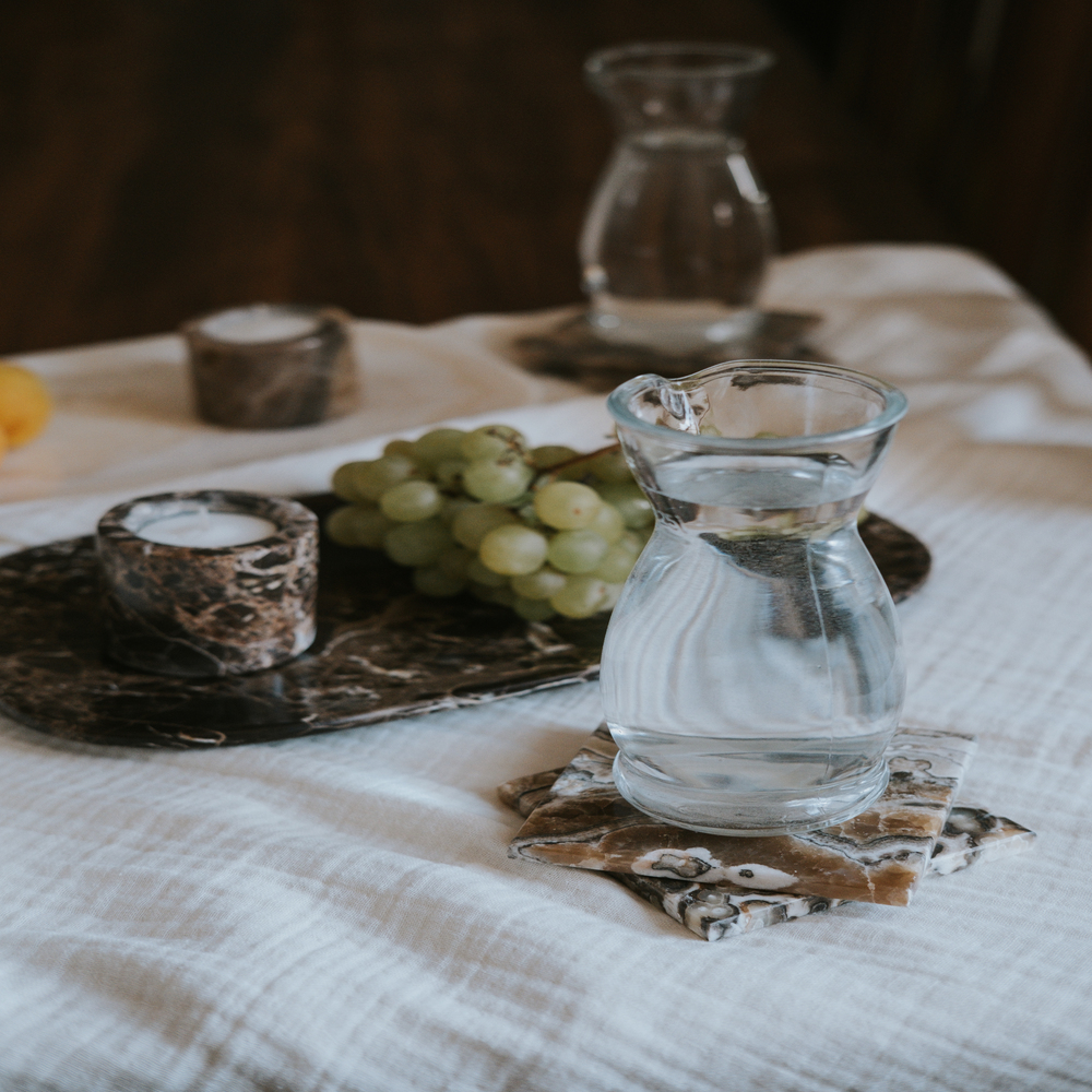 NATURAL MARBLE PLATTER - Alabaster