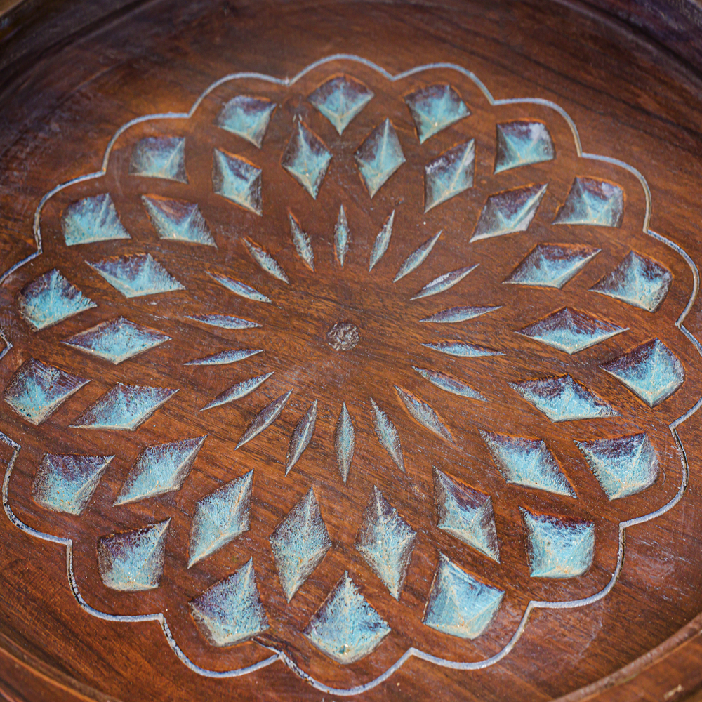 carved table