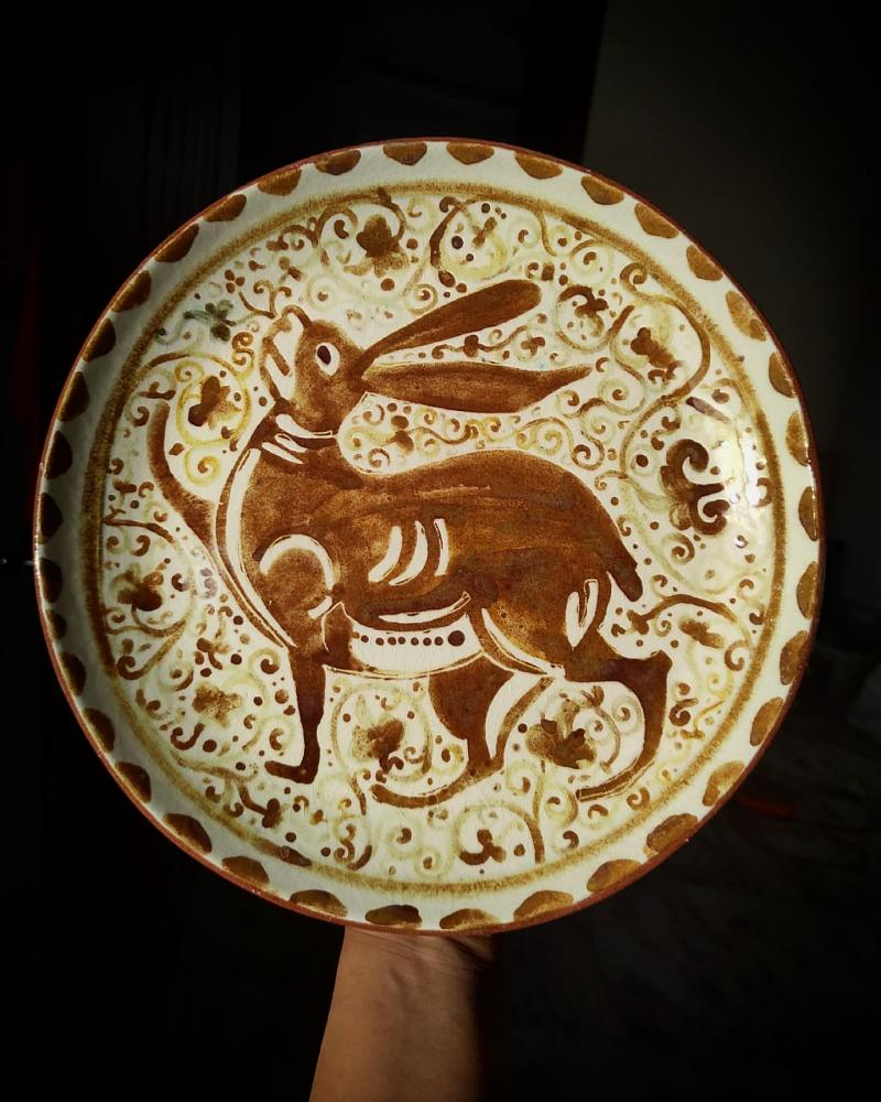 Fatimid plate with a hare